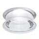 Fabbian Faretti Einbauleuchte Eli GU10 mit modernem, kurvigen Design und transparentem Kristalldiffusor.