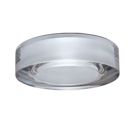 Fabbian Faretti recessed light Lei GU5,3 with a crystal-clear diffuser and frosted effect.