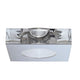 Fabbian Faretti Einbauleuchte Lui GU5,3 in quadratischer Form mit Kristall-Diffusor und polierter Metallplatte.