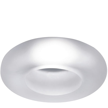 Fabbian recessed spotlight Tondo 12V with a soft, simple design and transparent crystal diffuser.