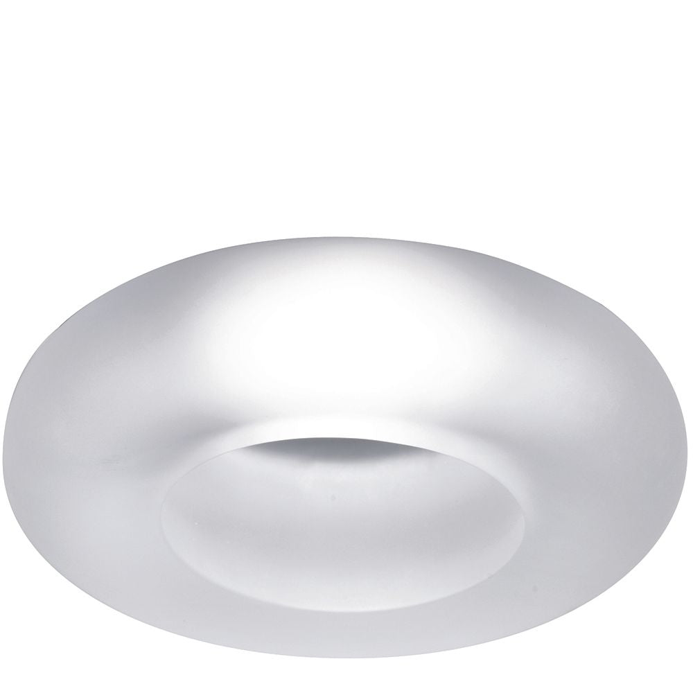 Fabbian Faretti Einbauleuchte Tondo GU10 in einfachem Design mit transparentem Kristall-Diffusor.