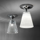 Fabbian Flow Deckenlampe Ø 12cm mit Glasdiffusor und dekorativem Muster, ideal für jeden Raum.