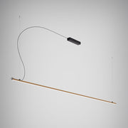 Fabbian Freeline LED pendant light Long 300cm in elegant black and bronze, ideal for modern interiors.