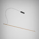 Fabbian Freeline LED-Hängeleuchte Long 300cm aus eloxiertem Aluminium und Bronzestangen.