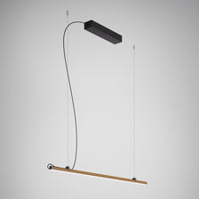 Fabbian Freeline LED-Hängeleuchte Short 100cm, Pendelleuchte in Bronze mit schwarz eloxiertem Aluminium