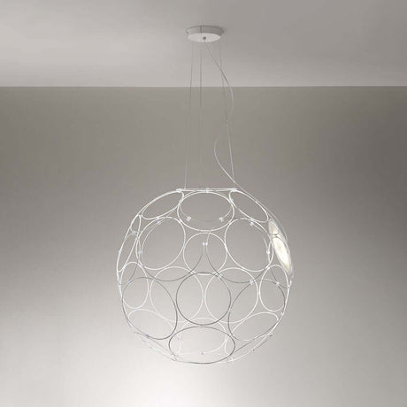 Fabbian Giro LED-Hängeleuchte Ø 67cm in modernem Design, ideal für junge und zeitgenössische Umgebungen.
