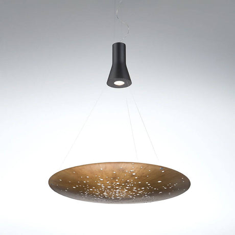 Fabbian Lens LED-Pendelleuchte Big mit Metalldiffusor in elegantem Design für stilvolle Beleuchtung.