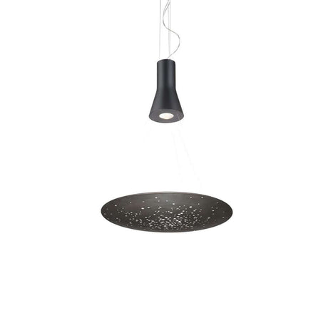Fabbian Lens LED-Pendelleuchte Mini mit Metalldiffusor und modernem Design.