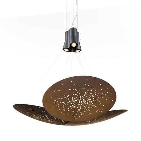 Fabbian Lens LED-Pendelleuchte 3-flammig Big mit Metalldiffusor und modernen Design.