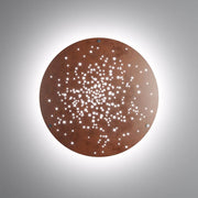 Fabbian Lens LED-Wandleuchte Ø 90cm in beeindruckendem Design, strahlt Licht effekten aus.