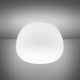 Fabbian Lumi Deckenlampe Mochi Ø 45cm mit modernem und klassischem Design in weißem Glas.