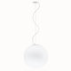 Fabbian Lumi Pendelleuchte Sfera Ø 50cm mit weißem mundgeblasenem Glas, ideal für private und öffentliche Räume.