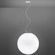 Fabbian Lumi Pendelleuchte Sfera Ø 60cm mit mundgeblasenem Glas in universeller Form, ideal für jedes Umfeld.