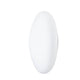 Fabbian Lumi Wandleuchte White Medium in schlichter, ovaler Form aus weißem Glas, ideal für Badezimmer und öffentliche Räume.