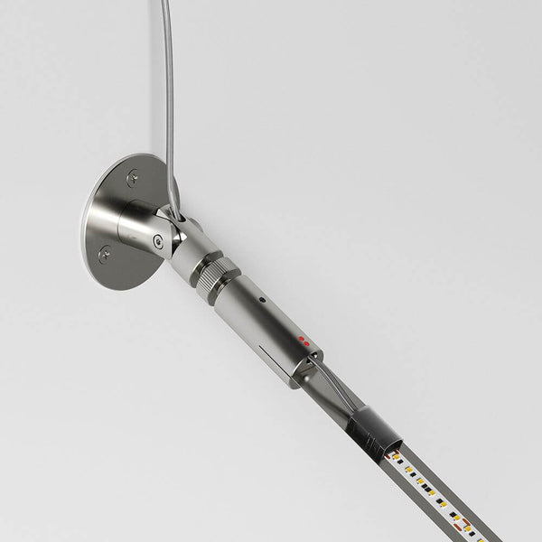 Fabbian Metro LED-Strip-Leuchte 6m aus Edelstahl mit gleichmäßiger LED-Beleuchtung für Innenräume.