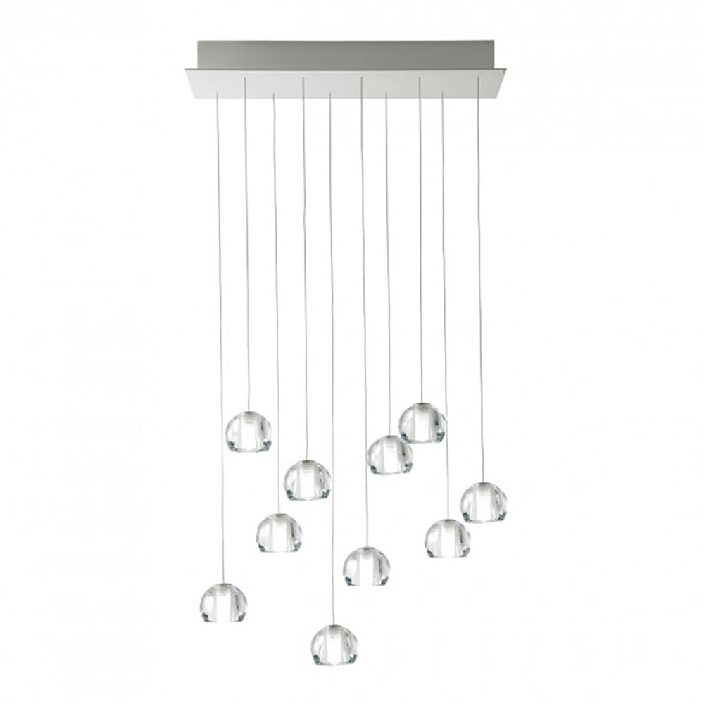 Fabbisk multispot LED hængende lampe beluga 10-flamme vinkel