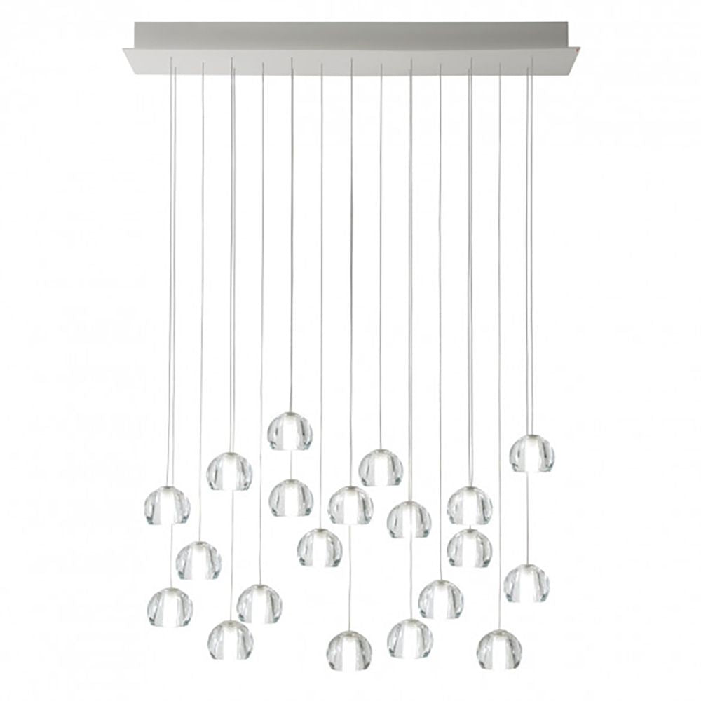 Fabbian Multispot LED Hang Lamp Beluga 20-flamme Angular