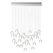 Fabbian Multispot LED-Hängeleuchte Beluga 30-flammig eckig, moderne mehrflammige Pendelleuchte mit 30 Lichtpunkten