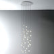 Fabbian Multispot LED-Hängeleuchte Beluga 30-flammig rund mit variierenden Lichtpunkten und Deckenrosen.