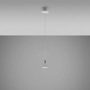 Fabbian Multispot LED-Hängeleuchte Polair rund, einflammig, Glasdiffusor transparent sandgestrahlt, weiß