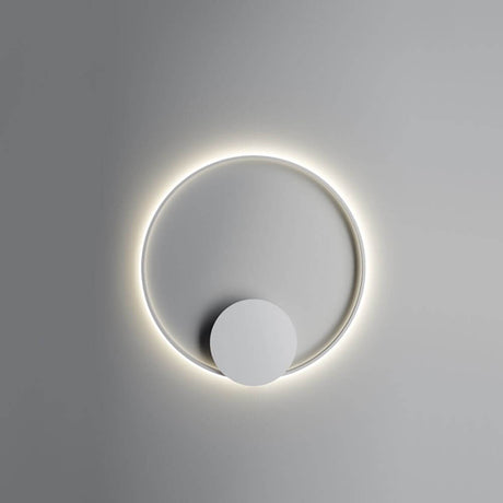 Fabbian Olympic Power LED-Wandleuchte Ø 80,2cm mit kreisförmigem Diffusor und LED-Streifen.