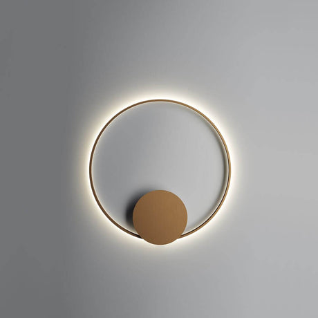 Fabbian Olympic Power LED-Wandleuchte Ø 80,2cm mit modernem, linearer Design und kreisförmigem Diffusor.