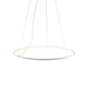 Fabbian Olympic LED-Hängeleuchte Ø 108,7cm mit modernem Design und weißem Aluminium-Rahmen.