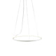 Fabbian Olympic LED-Hängeleuchte Ø 62,6cm mit modernem Design und weiß lackiertem Aluminium.