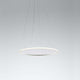 Fabbian Olympic LED-Hängeleuchte Ø 62,6cm mit modernem Design und weiß lackierter Aluminiumstruktur.