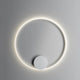 Fabbian Olympic LED-Wandleuchte Ø 108,7cm mit kreisförmigem Diffusor und LED-Streifen.