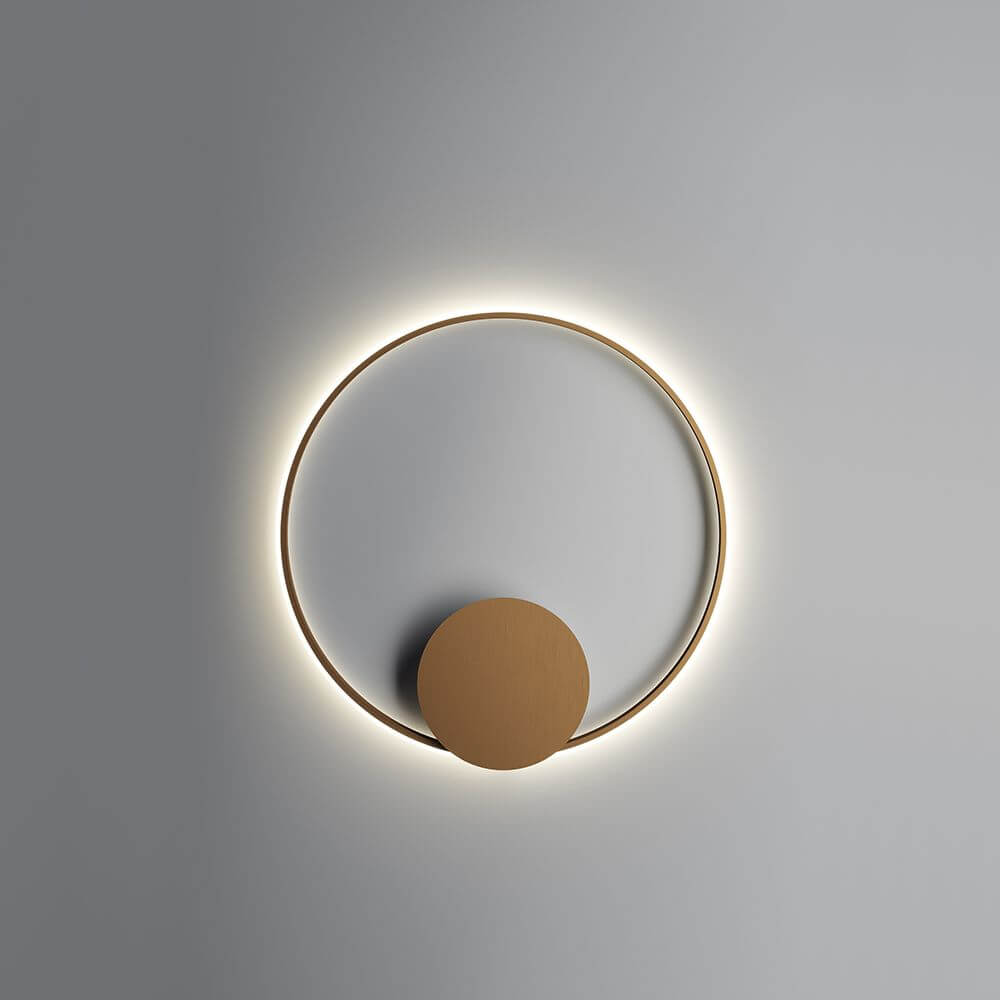 Fabbian Olympic LED-Wandleuchte Ø 80,2cm mit modernem, linearem Design und kreisförmigem Diffusor.