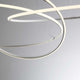 Fabbian Olympic Power LED-Hängeleuchte 3-flammig mit modernem Design und weiß lackiertem Aluminium-Diffusor.