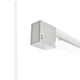 Fabbian Pivot LED-Wandleuchte Large 52W 230V in Weiß mit rotierender Struktur und Aluminiumdesign.