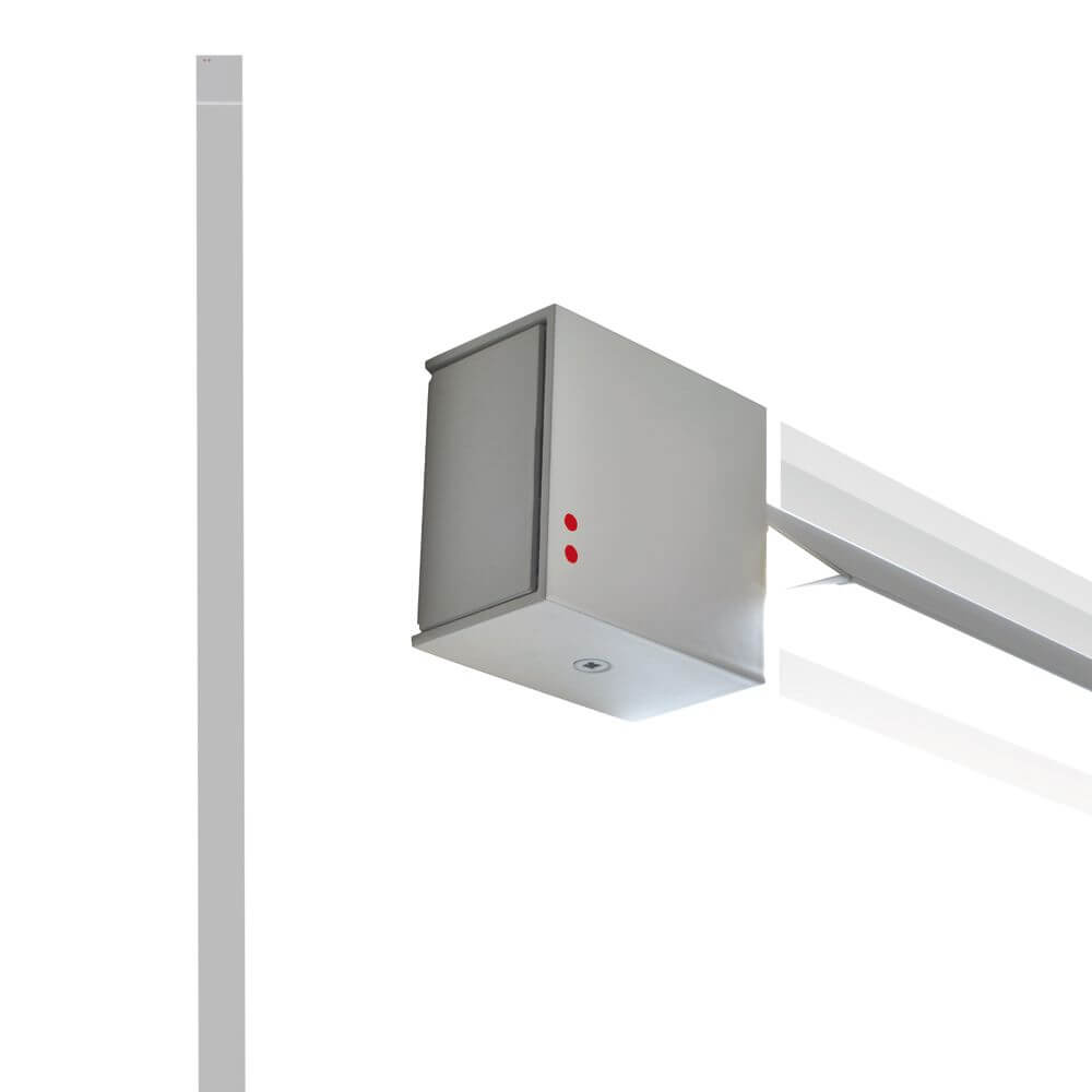 Fabbian Pivot LED-Wandleuchte Large 52W 230V mit drehbarem Licht und Aluminiumstange in Weiß.