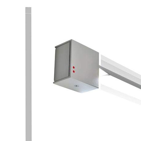 Fabbian Pivot LED-Wandleuchte in Aluminium, drehbar zur Lichtausrichtung, erhältlich in Weiß, Dunkel und Hellgrau.