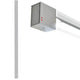 Fabbian Pivot LED-Wandleuchte Medium 46W 24V, Aluminiumstange in heller Ausführung, rotierbare Lichtquelle.
