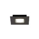 Fabbian Quarter LED-Deckenleuchte quadratisch in schwarz mit rechteckigem Lichtfeld.