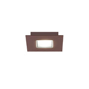 Fabbian Quarter LED-plafonnier carré en métal bruni avec technologie LED moderne.