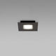 Fabbian Quarter LED-Deckenleuchte quadratisch, moderne Deckenleuchte in quadratischer Form, schwarzes Metall, LED-Technologie.