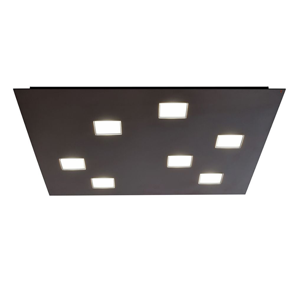 Fabbian Quarter Plafonnier à LED carré à 7 flammes