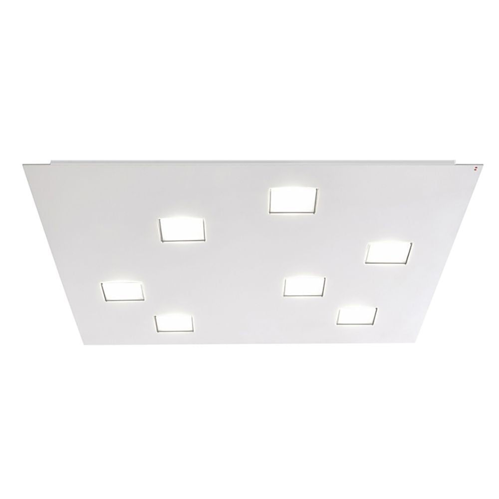 Fabbian Quarter Plafonnier à LED carré à 7 flammes