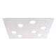 Fabbian Quarter LED-Deckenleuchte quadratisch 7-flammig mit weißem Design und moderner LED-Technologie.