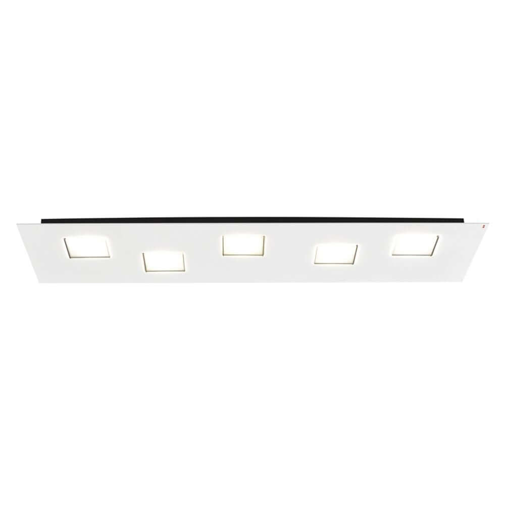 Fabbian Quarter lampa sufitowa LED prostokątna 5-płomienna