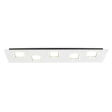Fabbian Quarter lampa sufitowa LED prostokątna 5-płomienna