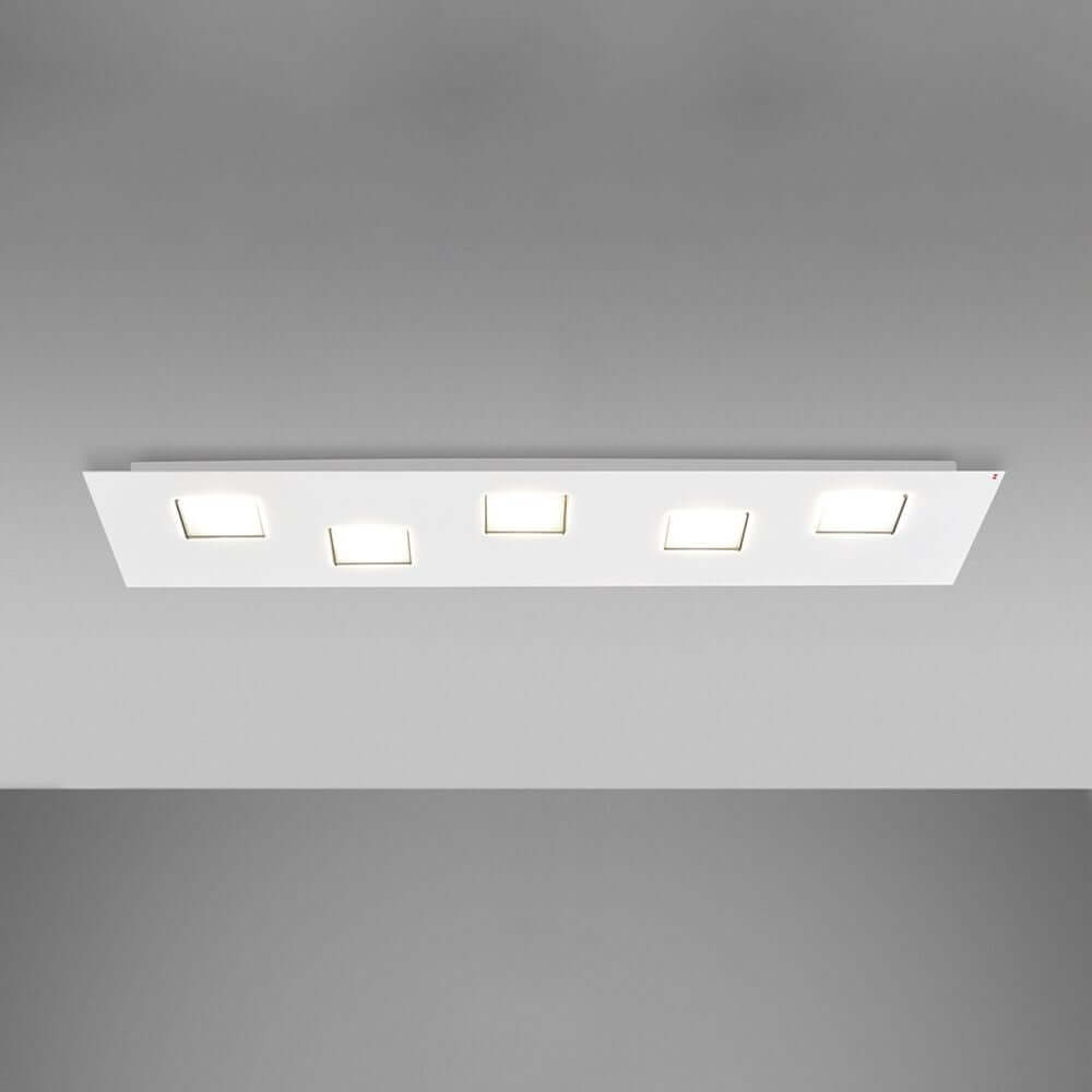 Fabbian Quarter lampa sufitowa LED prostokątna 5-płomienna
