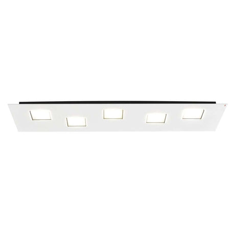 Fabbian Quarter lampa sufitowa LED prostokątna 5-płomienna