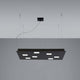 Fabbian Quarter LED-Pendelleuchte quadratisch in Schwarz, modern und elegant für Küchen und Essbereiche.