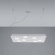 Fabbian Quarter LED-Pendelleuchte quadratisch in Weiß mit moderner, minimalistischer LED-Beleuchtung.