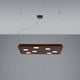 Fabbian Quarter LED-Pendelleuchte quadratisch in brüniert, moderne Beleuchtung für Küchen- und Essbereiche.