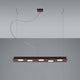 Fabbian Quarter LED-Pendelleuchte rechteckig in brünierter Ausführung, ideal für moderne Räume.
